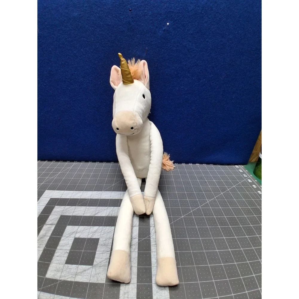 Pillowfort Unicorn Mini Pillow Plush White Peach Gold Horn 2021